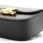 Shiny Calfskin Mini Claude Belt Bag 75 30 Black