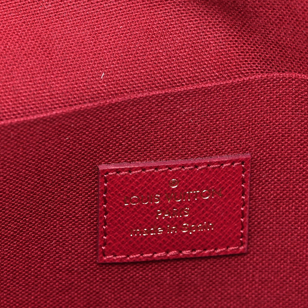 Monogram Pochette Felicie Chain Wallet Fuchsia