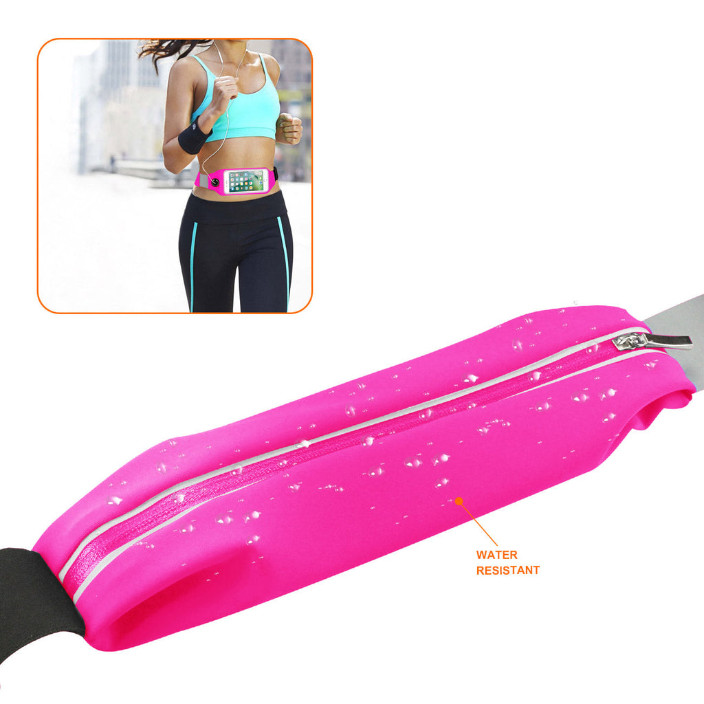 Reiko Running Sport Belt For Iphone 7 Plus/ 6S Plus Or 5.5 Inches Device With Two Pockets In Pink (5.5X5.5 Inches)
