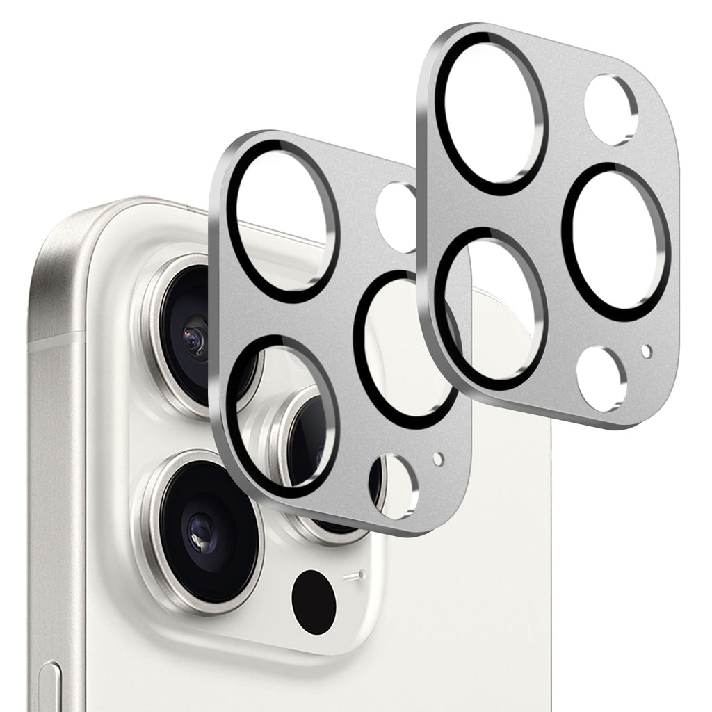 SAHARA - ZeroDamage HD Ultra-Clear Glass Camera Lens Protector (2-Pack) - iPhone 15 Pro and Pro Max