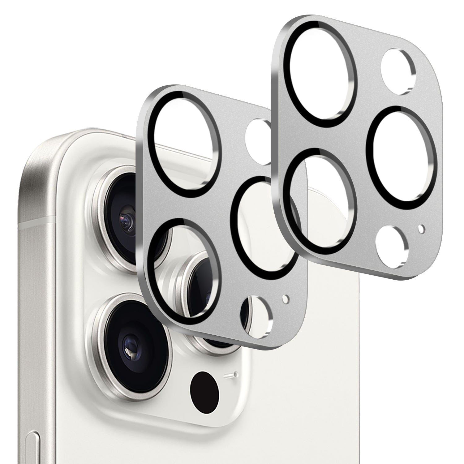 SAHARA - ZeroDamage HD Ultra-Clear Glass Camera Lens Protector (2-Pack) - iPhone 15 Pro and Pro Max