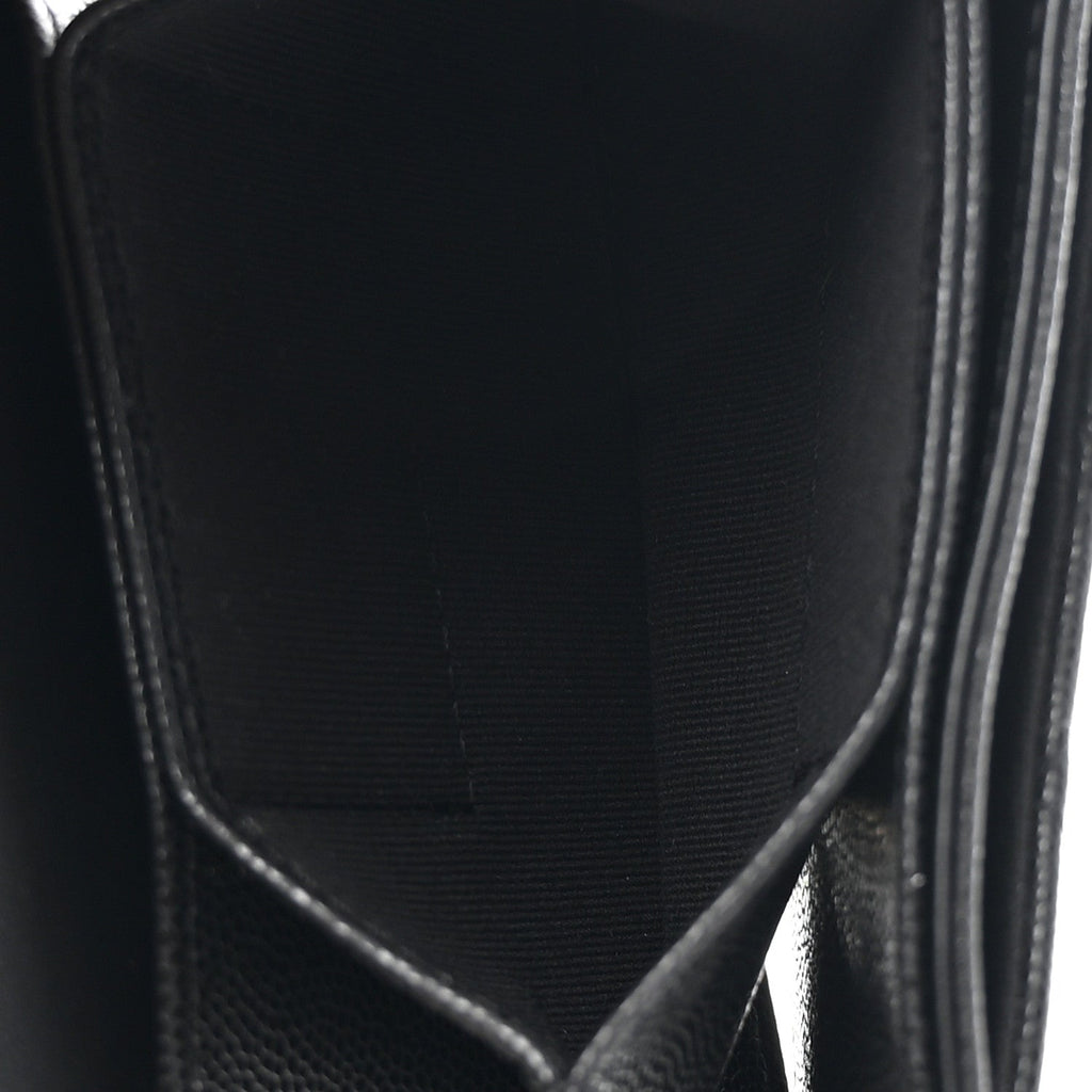 Caviar Quilted Clutch With Chain Black