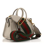 Koi Calfskin Web Mini Bauletto Duffle Top Handle Bag Mystic White