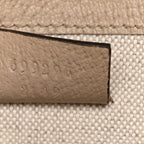 GG Supreme Monogram Textured Dollar Calfskin Mini Horsebit 1955 Shoulder Bag Beige Mystic White Oatmeal