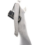 Lambskin East West Mademoiselle Flap Black