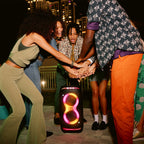 JBL PartyBox Stage 320 Portable Party Speaker with Wireless Two Microphone System (Black)