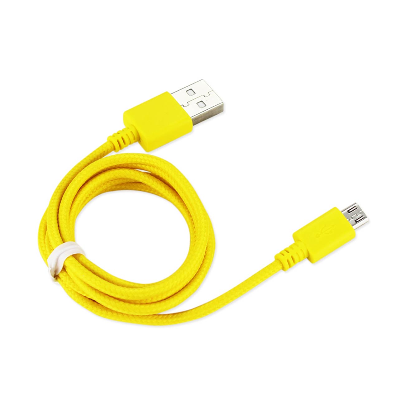 Reiko Braided Micro Usb Data Cable 3.3 Feet In Yellow