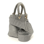 Canvas Embroidered Cannage Medium Lady D-Lite Gray