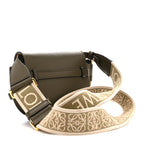 Calfskin Jacquard Mini Gate Dual Bag Autumn Green