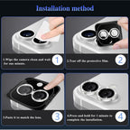 Entronix Camera Lens Protector Compatible with iPhone 16/16 Plus - Luxury Diamond Metal Cover