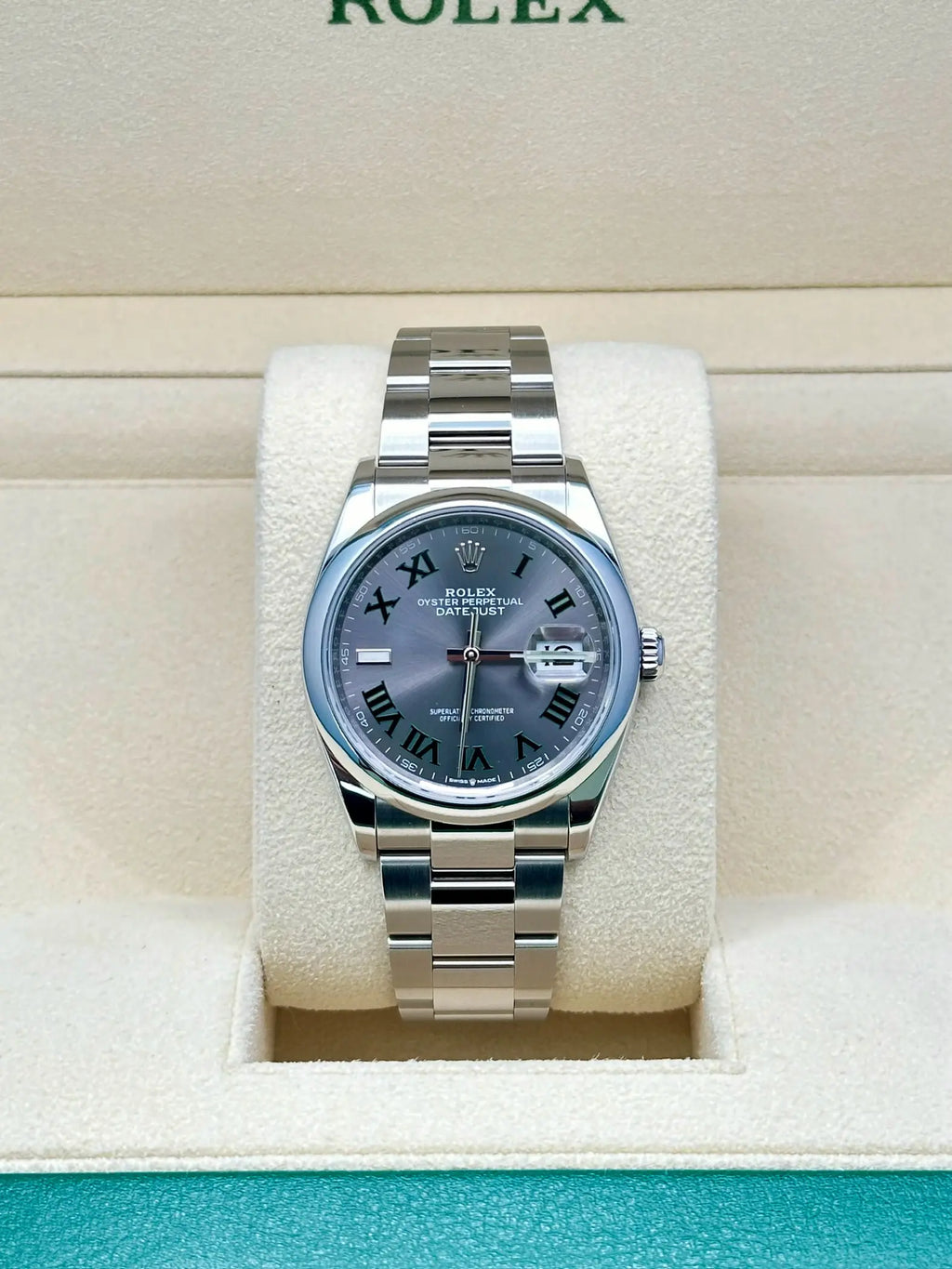 Rolex Oystersteel Datejust 36  - Wimbledon Dial - Oyster Bracelet - 126200 wimoys