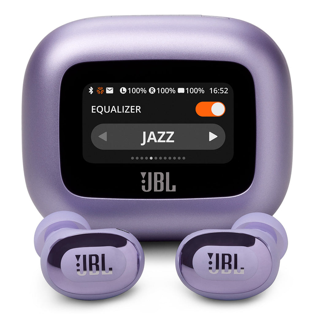 JBL Live Buds 3 True Wireless Noise Cancelling Earbud Bundle with gSport Case (Purple)