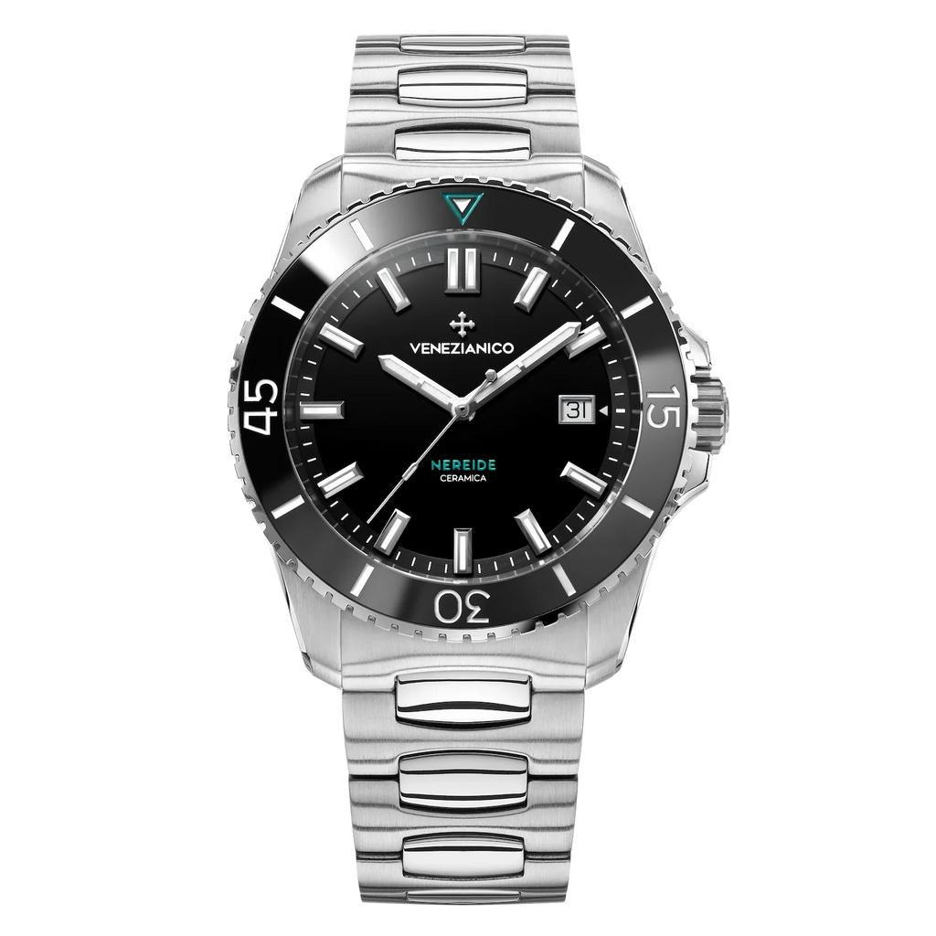 Venezianico Automatic Watch Nereide Ceramica Black Canova Bracelet