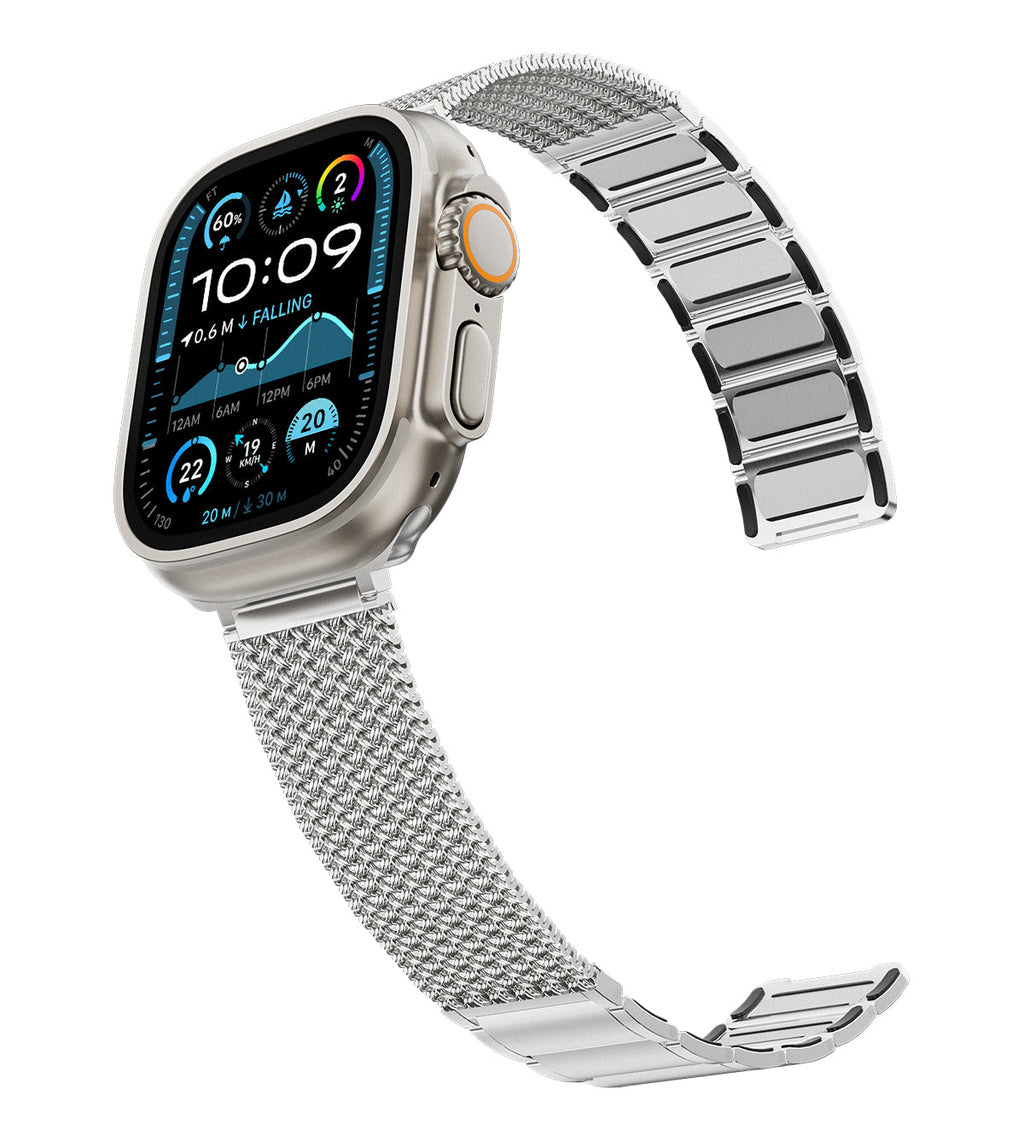 KUXIU Natural Stainless Steel Magnetic Apple Watch Band