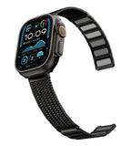 KUXIU Black Stainless Steel Magnetic Apple Watch Band