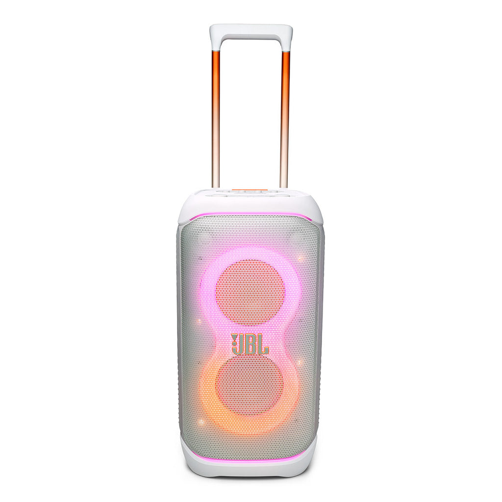 JBL PartyBox Stage 320 Portable Party Speaker Bundle with Wireless Microphone System (White)