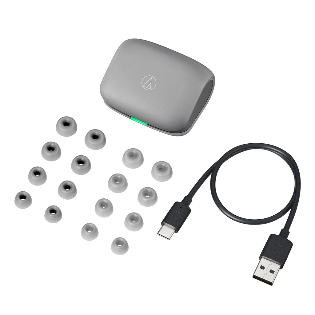 Audio-Technica ATH-TWX7 Truly Wireless Earbuds (Gray)
