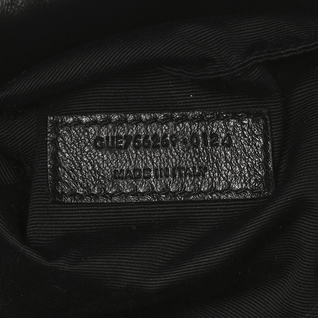 Lambskin Wide Puffer Tote Black