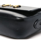 Textured Calfskin Small Horsebit 1955 Shoulder Bag Black
