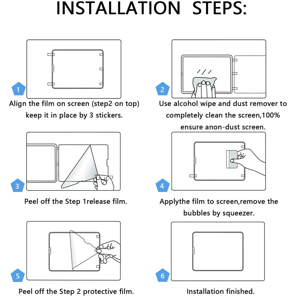 Entronix Clear Screen Protector Compatible with iPad Pro M4 11" (2024) - 2-Piece Combo