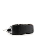 Lambskin Embellished Crystal Mini T-Bar Bag Black
