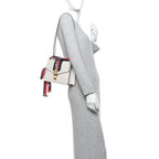 Calfskin Small Sylvie Shoulder Bag Off White