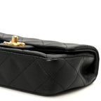 Caviar Quilted Mini Sweetheart Rectangular Flap Black