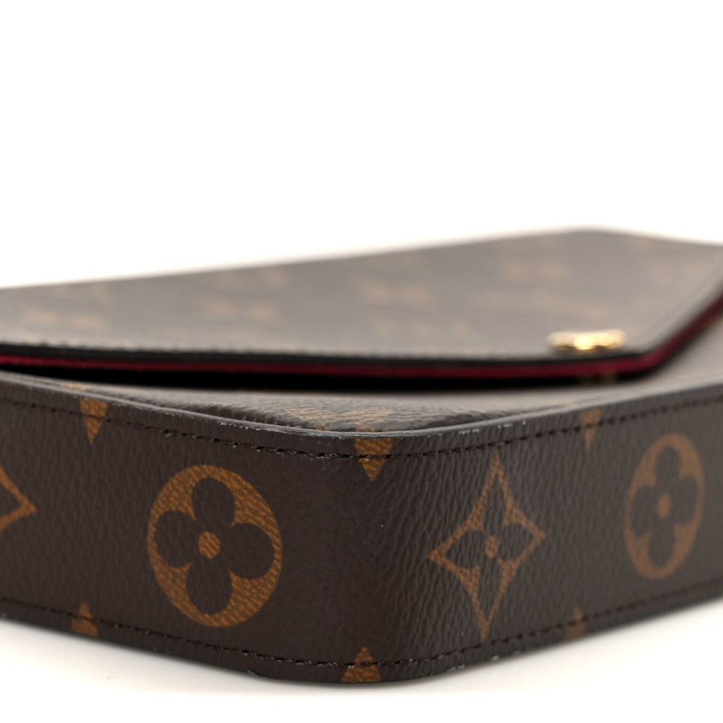 Monogram Pochette Felicie Chain Wallet Fuchsia