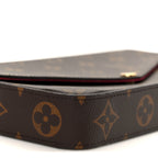 Monogram Pochette Felicie Chain Wallet Fuchsia