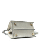Stingray Shiny Nappa Petite Peekaboo I SEE U Satchel Pearl Grey