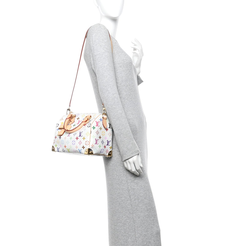 LV X TM Monogram Multicolor Speedy Bandouliere 25 White