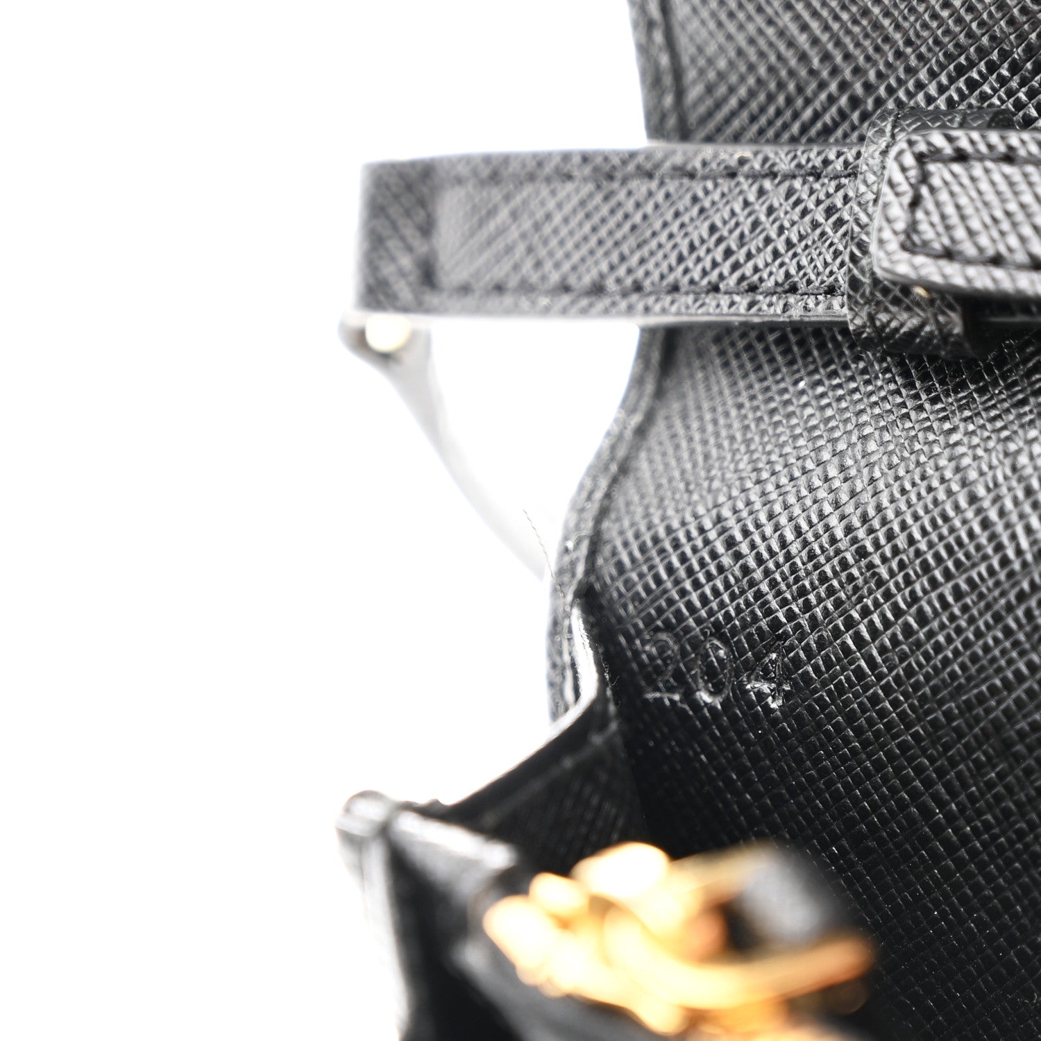 Saffiano Metal Flap Wallet With Strap Black