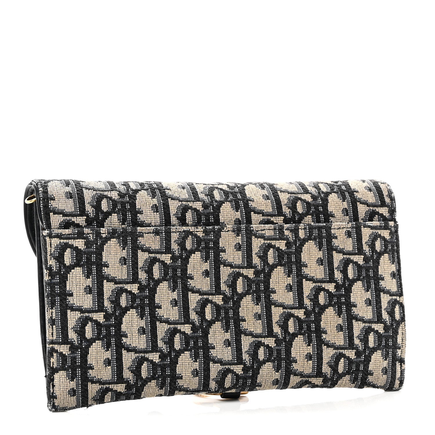 Oblique Saddle Chain Long Wallet Blue