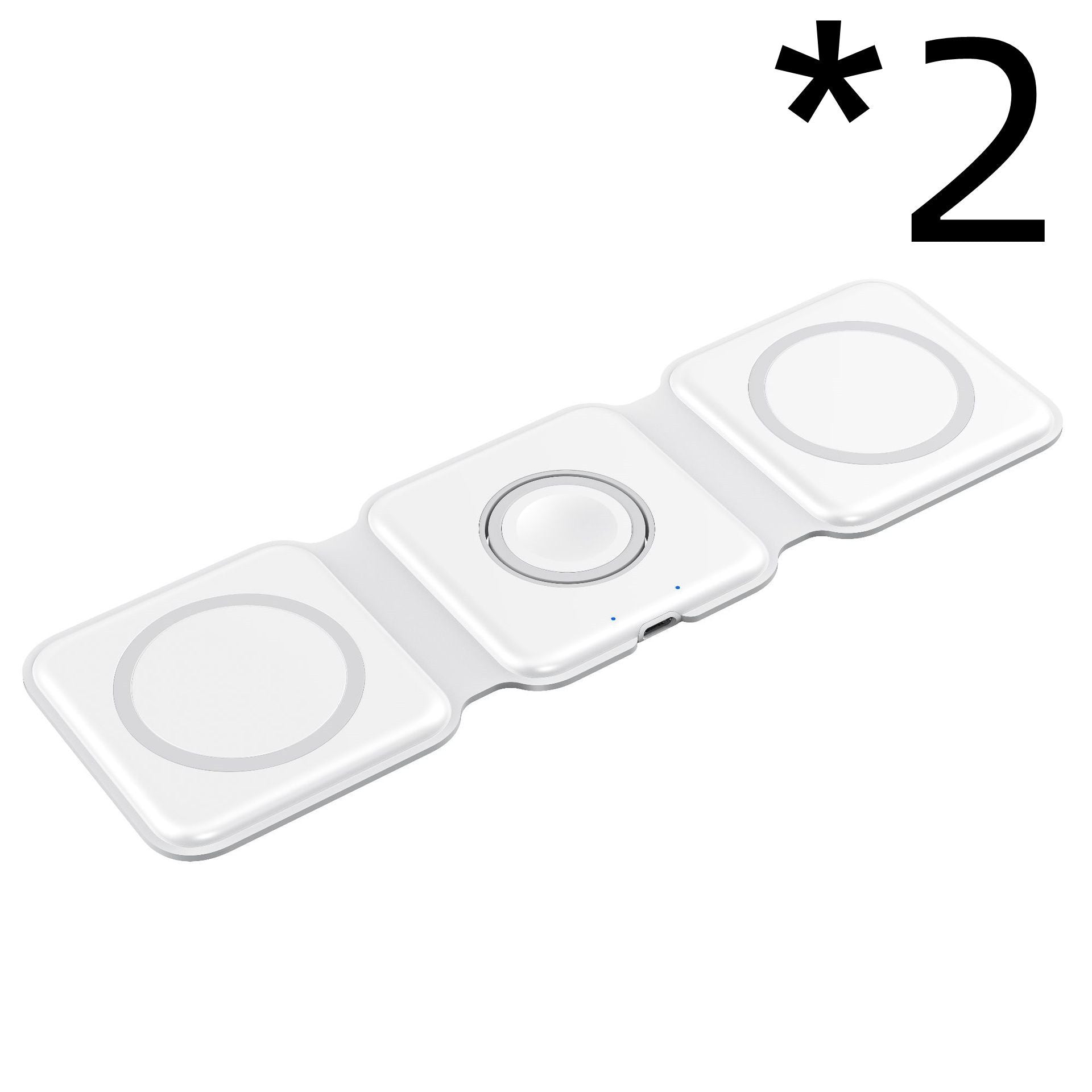 2Pcs Magnetic Wireless Charger Mobile Phone Watch Headset Portable Fast Charging