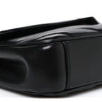 Lambskin Chevron Quilted Small Loulou Black