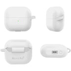 SAHARA - Venture Series Silicone Case for Samsung Galaxy Buds3 and Buds3 Pro Headphones - Cloud White