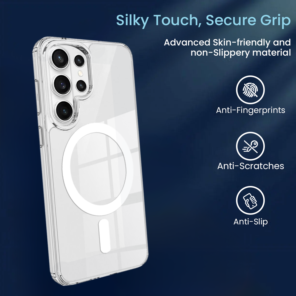Entronix [Magnetic] Case Compatible with Galaxy S26 Ultra - [Hard Back] Clear Cover