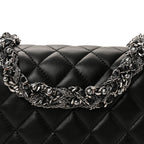Lambskin Quilted Medium Westminster Pearl Flap Black