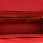 Caviar Quilted Small Business Affinity Flap Red