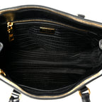 Saffiano Small Galleria Double Zip Tote Black