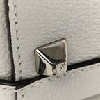 Grained Calfskin Medium Milla Convertible Backpack White Flake