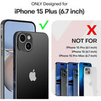 Entronix Bundle Compatible with iPhone 15 Plus - [Flexible] Glossy Heart Case & 2 Clear Screen Protectors