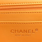 Lambskin Quilted Medium Crystal Top Handle Rectangular Flap Yellow