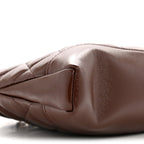 Shiny Crumpled Calfskin Quilted Nano 31 Shopping Bag Brown