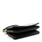 Lambskin Embossed Monogram Pochette Coussin Crossbody Black