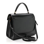 Smooth Calfskin Medium Classic Monogram Cassandra Top Handle Black