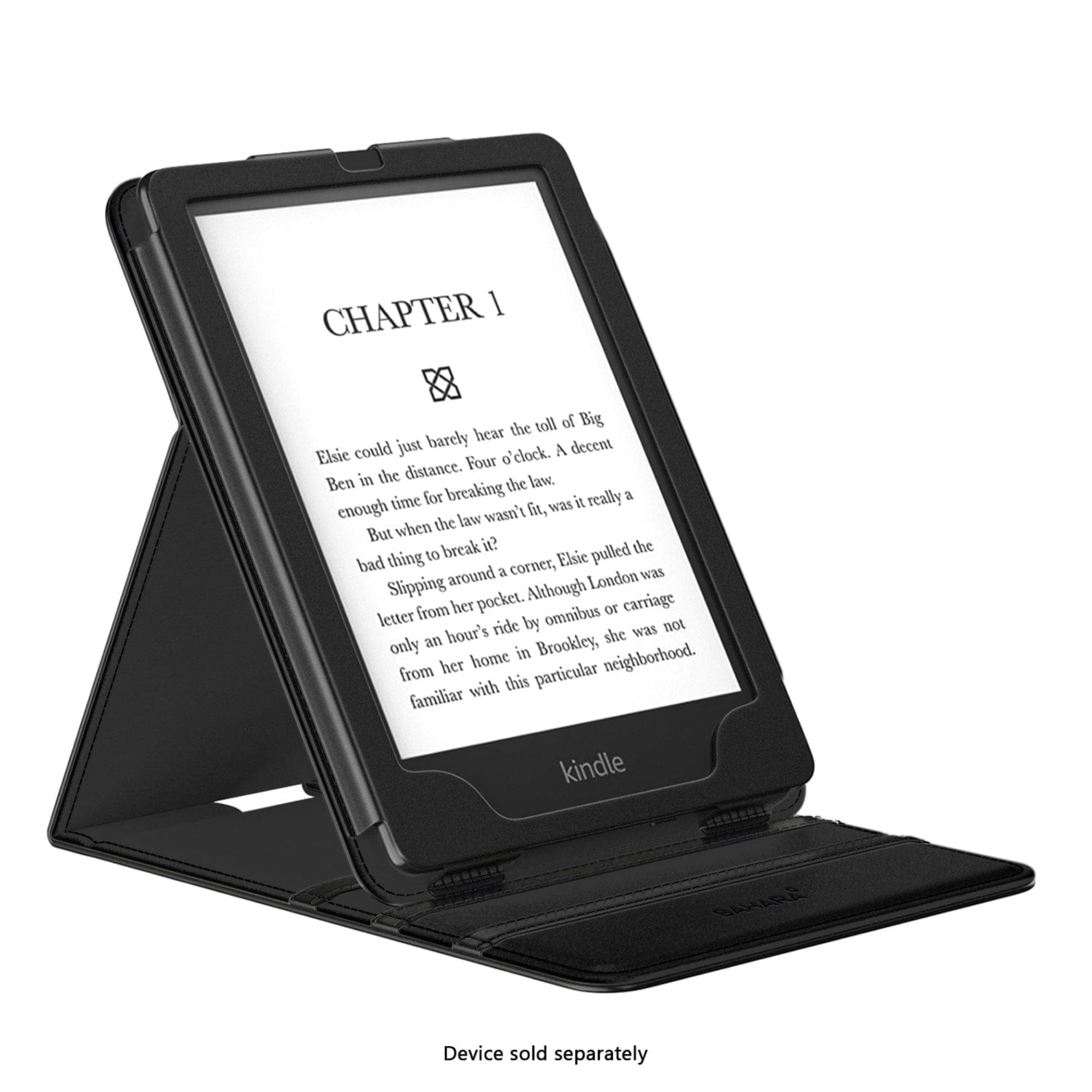 SAHARA - Indy Series Vertical Folio Case for Amazon Kindle Paperwhite (2024) and Colorsoft - Black