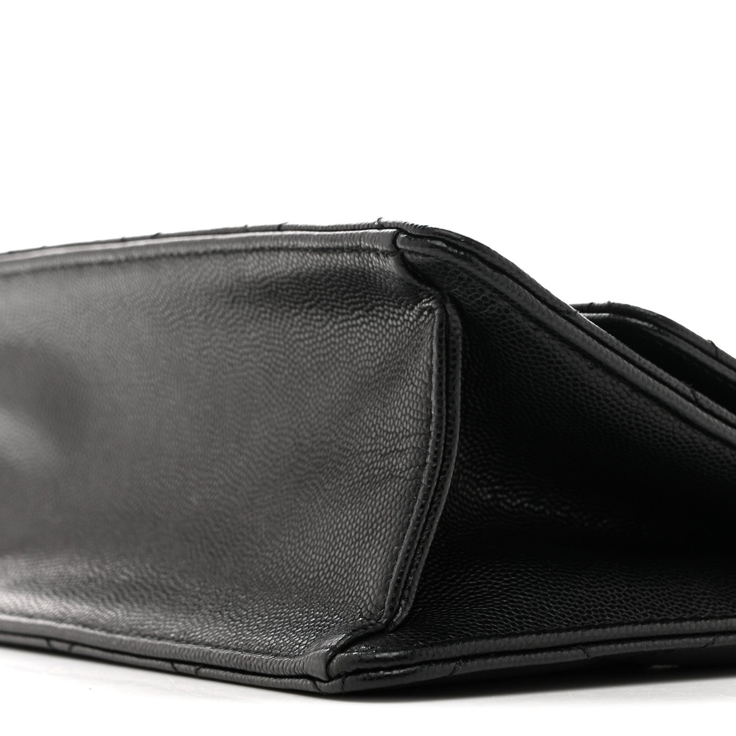 Caviar Quilted Small Chain Frame Flap Black
