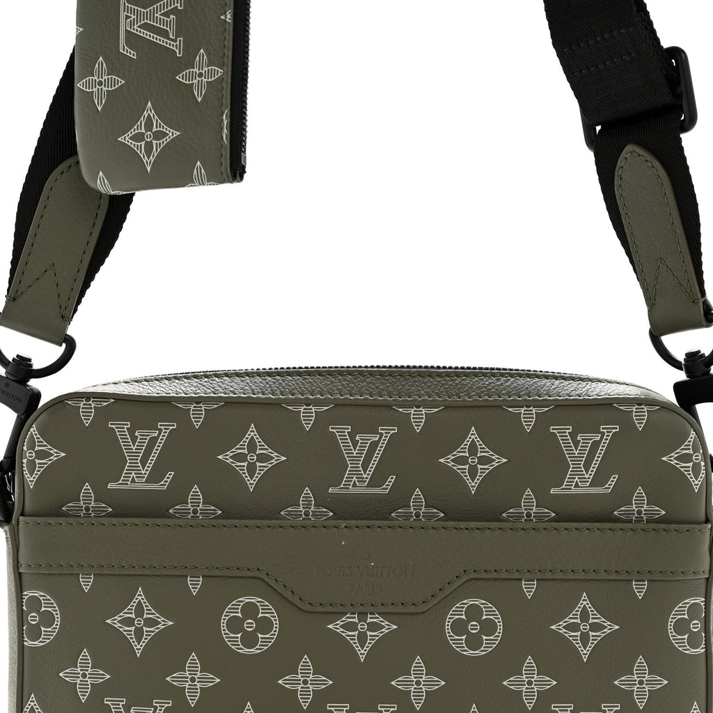 Monogram Shadow G65 Trio Messenger Olive Green