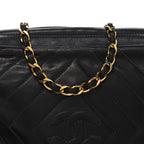 Lambskin Quilted CC Tassel Camera Case Black